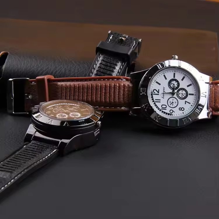 JX-W01 Smart electronic cigarette lighter watch trade usb for gift inflatable men's quartz wrist men watches with lighter